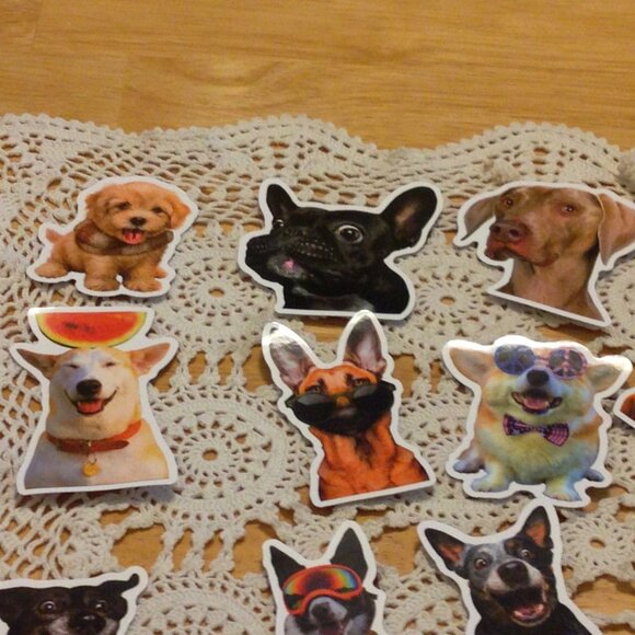 Weird, funny dog stickers for cellphones, laptop, lockers, crafts, scrapbooking - Picture 3 of 5